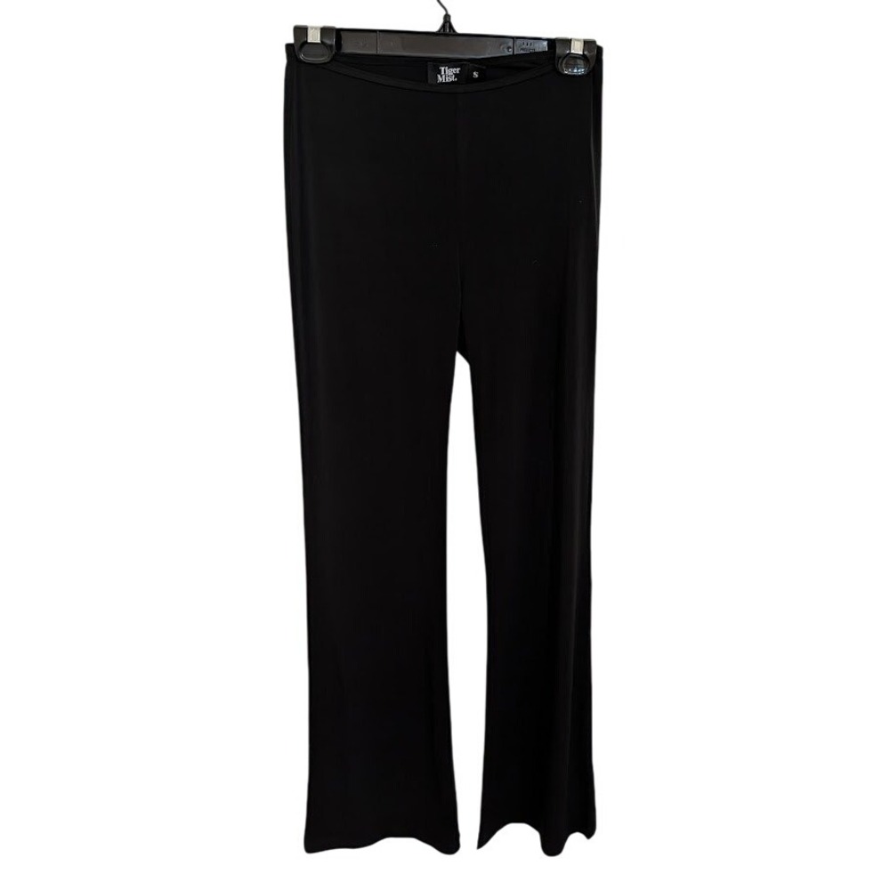 Tiger Mist Black Flare Lightweight Jersey Womens‎ Pants Casual Size Small